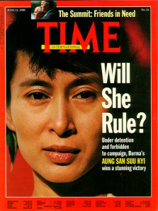 Time Magazine with photo of Aung San Suu Kyi
